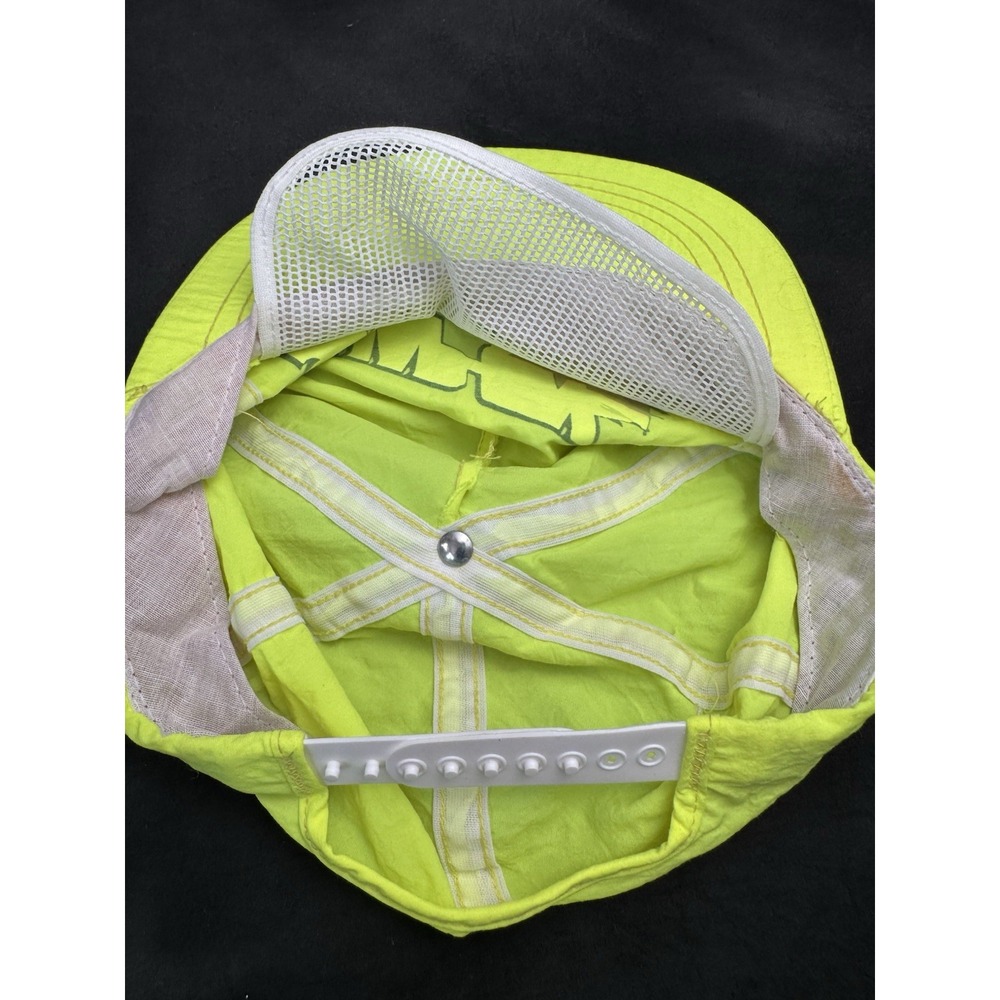 Vintage Snap On Tools Day at the‎ Races '91 Neon Yellow Snapback Hat Cap - Picture 4 of 5
